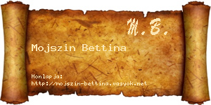 Mojszin Bettina névjegykártya