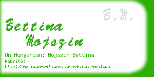 bettina mojszin business card